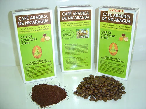 Envases de café arábica Bio Natura de Nicaragua